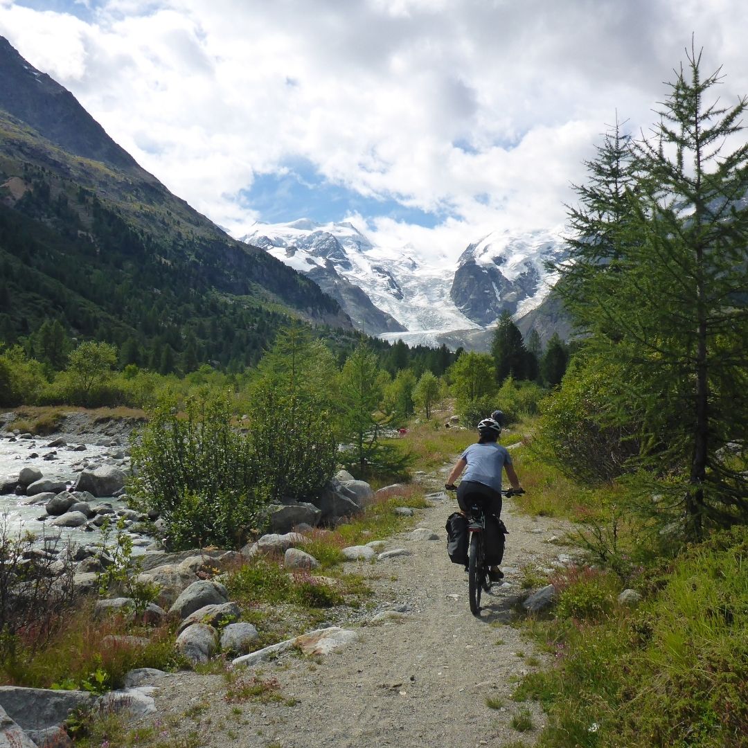 Mountain biking in the Alps