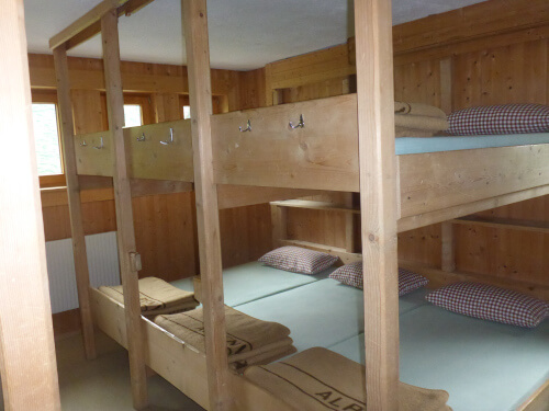 Beds at mountain huts compressed Beds at mountain huts