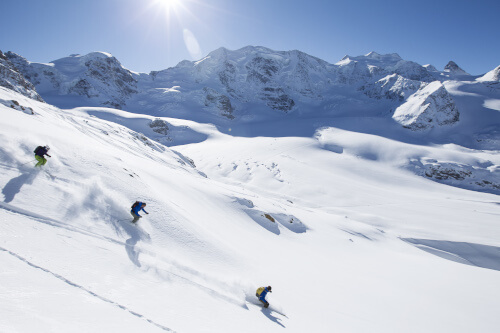 St Moritz - freeride compressed Alps skiing
