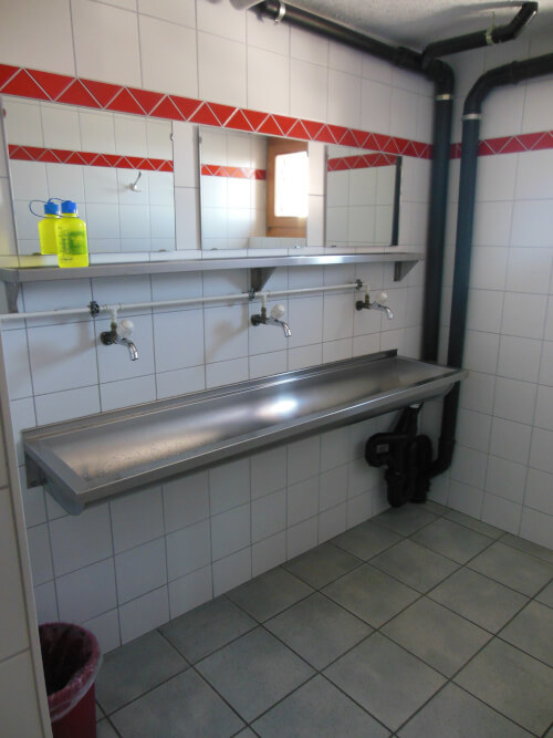 Wash rooms at mountain huts compressed Wash rooms at mountain huts
