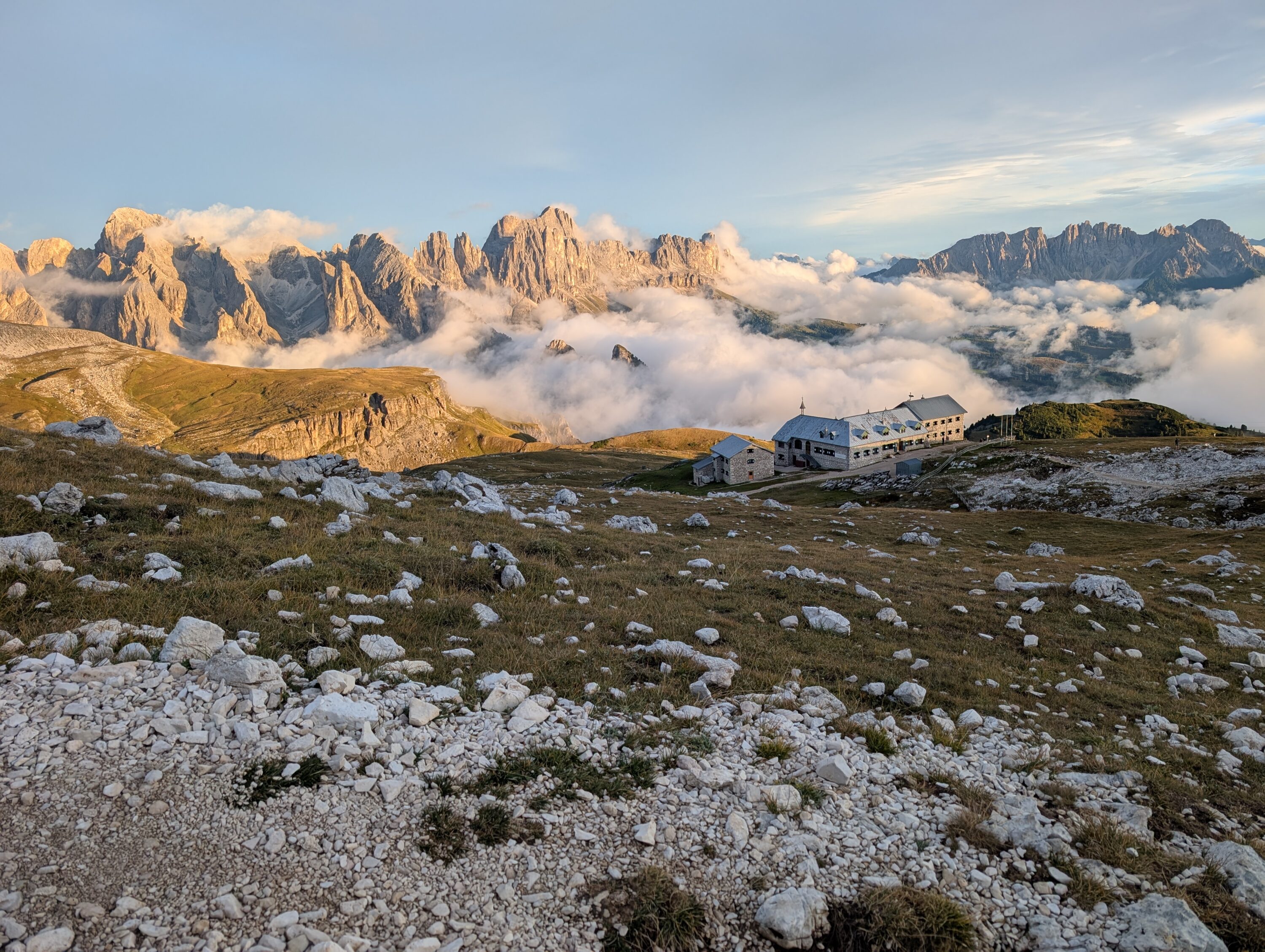 Hiking in the Rosengarten Dolomites